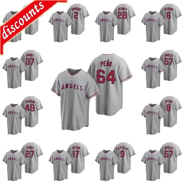 

los angeles\rangels\rmen dylan bundy anthony rendon felix pena hansel robles julio teheran women youth jersey, Black;red