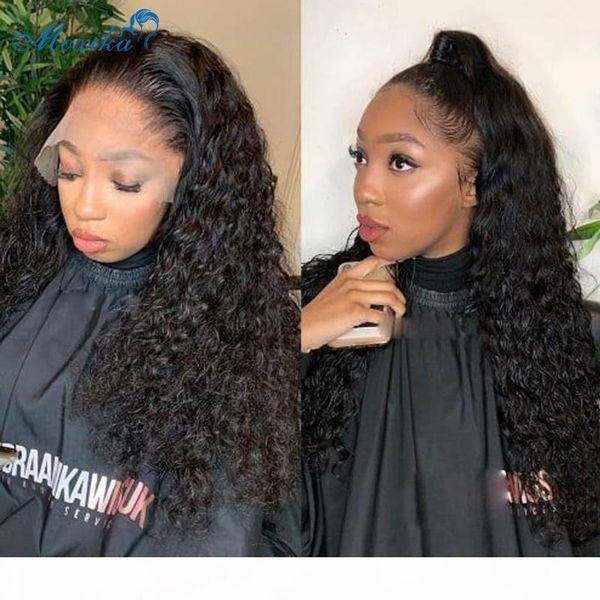 

water wave lace front wig 30 inch wig brazilian lace front human hair wigs remy 180 13x4 frontal human hair wigs glueless, Black;brown