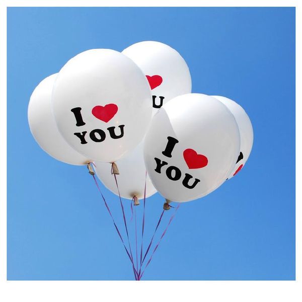 

50pcs/lot i love you balloon wedding party balloon christmas wedding decoration love ceremony latex helium bbywok