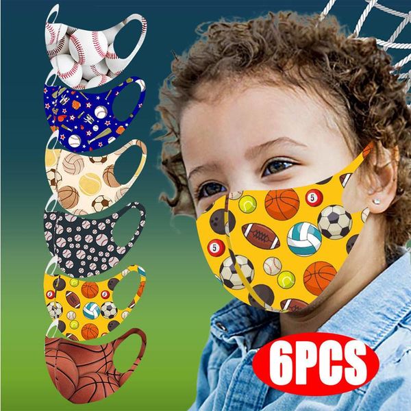 

dhl shipping kids cartoon mask football print mouth cover ice silk anti-dust masks pm2.5 face shield party mask 6 styles x701fz, Black