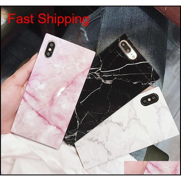 

for iphone 11promax 11pro 11 xsmax xr xs x 7p 8p 7/8 marble style phone case cool style square all-inclusive soft shell 9l0v2 sqnnr