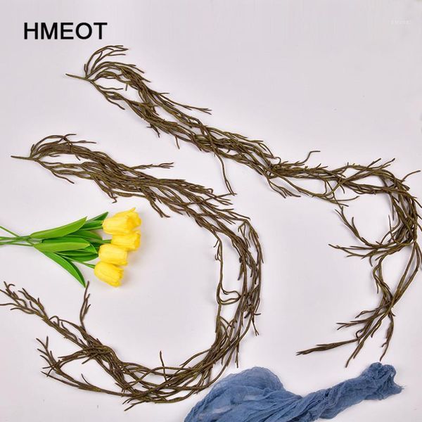 

decorative flowers & wreaths simulation soft rubber eucalyptus roots christmas home decoration wall hang large tree vine plant plastic artif