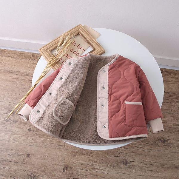 

children's down and down cotton padded jacket inner sleeve autumn and winter children's clothing with down thickening baby's, Blue;gray