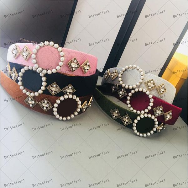 

2021 full crystal hair bands for women lady luxury shiny padded diamond headband hair hoop fashion hair accessories 6 colors, Silver