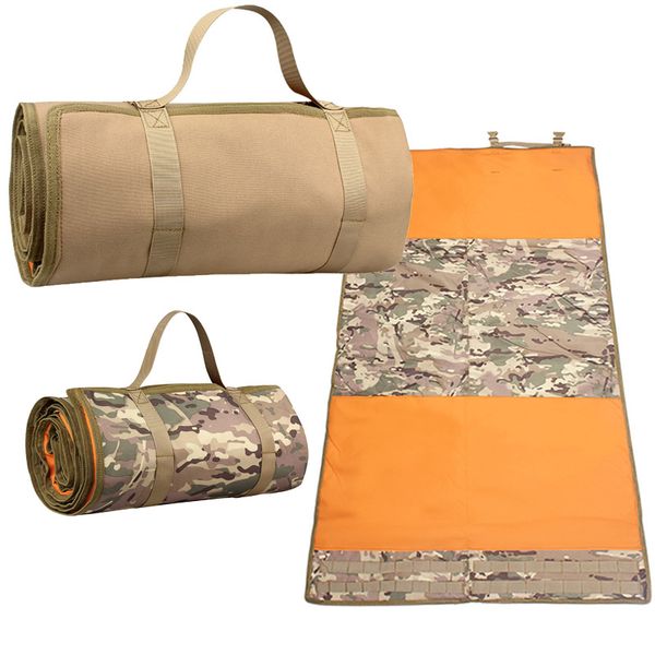 Sport all'aria aperta Tattico Imbottito Tiratori Tappetino antiscivolo Caccia Pesca Campeggio Molle Combattimento Camouflage Roll-Up Tappetino da tiro NO17-602