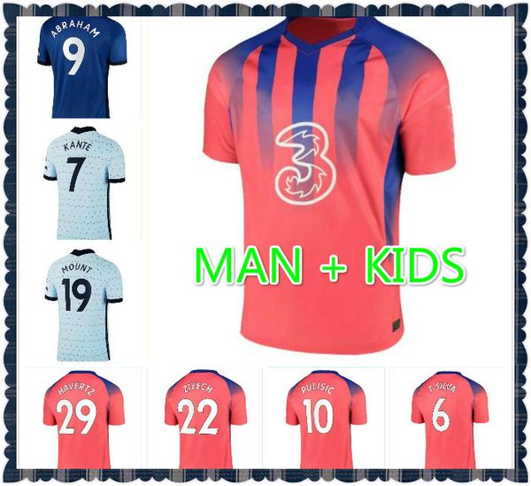 

men+ kids kit 20 21 kante jorginho pulisic soccer jersey fabregas giroud football shirt kovacic camiseta willian david luiz maillot de foot, Black;yellow