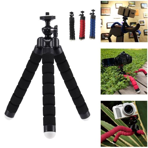 

portable mini sponge cell phone tripod lightweight camera tripod stand kqs81