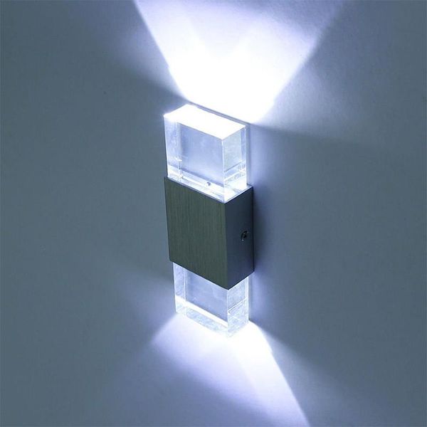 

wall lamp modern indoor 6w cob led aluminum alloy acrylic up and down double head bedroom courtyard lights