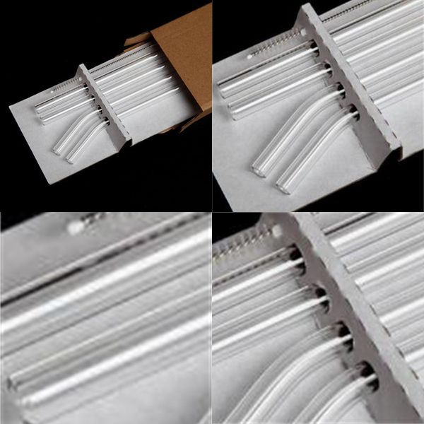 

resist heat straws sets restaurant transparent glass straw catering industry use convenient drinks tubularis eco friendly 5 8xc l1