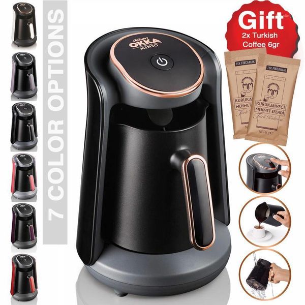 

coffee roasters arzum original ok004 okka minio turkish machine | automatic 4 cups capacity 300ml sound warning system gift1