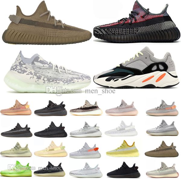 

cinder yecheil white black static reflective kanye west mens running shoes yeshaya yeezreel oreo bred zebra clay men women