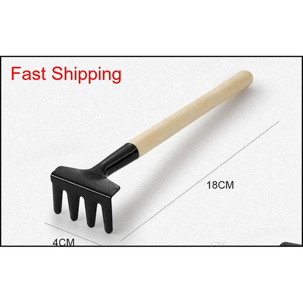 

1 set=3 pcs mini garden tools kit small shovel rake spade wood handle metal head kids gardener gar qylvty bde_luck