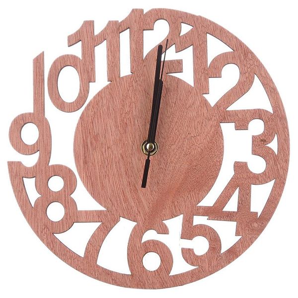 

szs 3d wall clock number wooden silent clock for home kitchen office