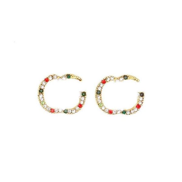 

shiny diamond alphabet earrings brand letters designer earrings studs fashion letters earrings women earring j jlldif dayupshop, Golden