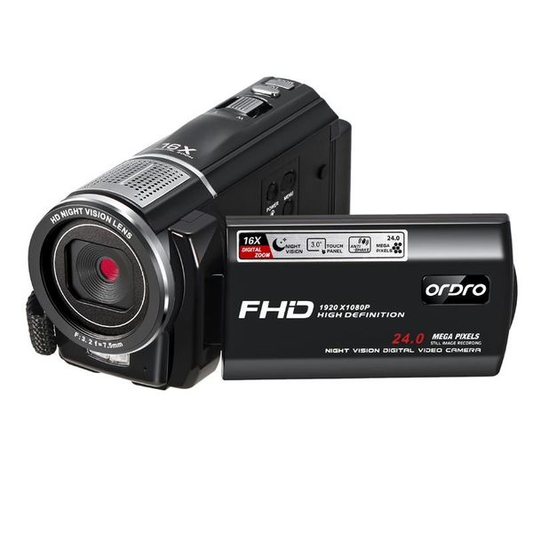 

camcorders ordro f7 hd digital camera infrared night vision electronic anti-shake small wide angle