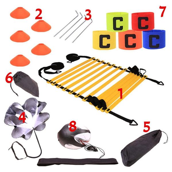 

football training set speed agility training kit resistance umbrella agile ladder sign disc q1225