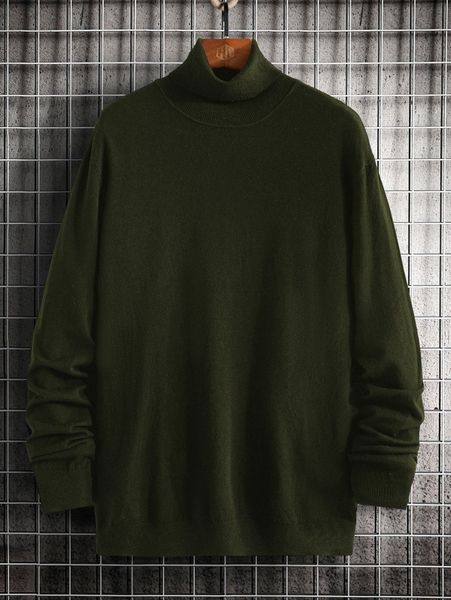 

men high neck sweater b40d#, White;black