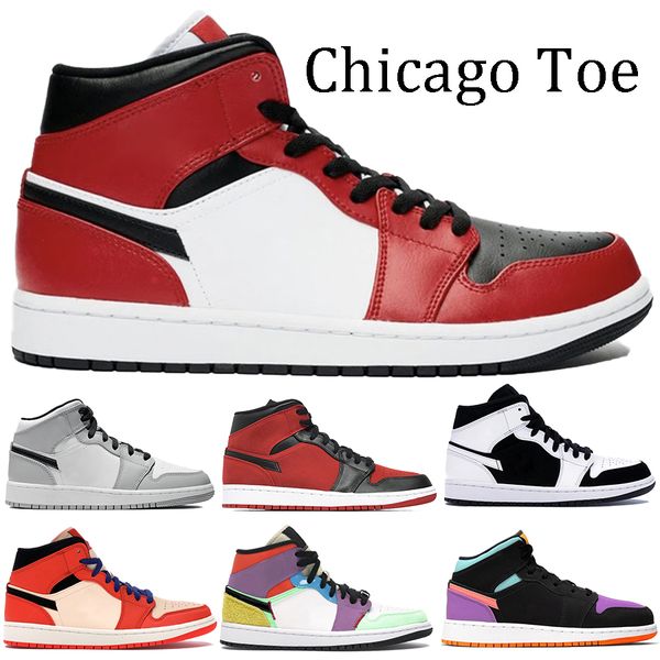 

2021 mid light smoke grey jumpman 1s 1 men women basketball shoes se multi-color team orange gym red black sneakers trainers