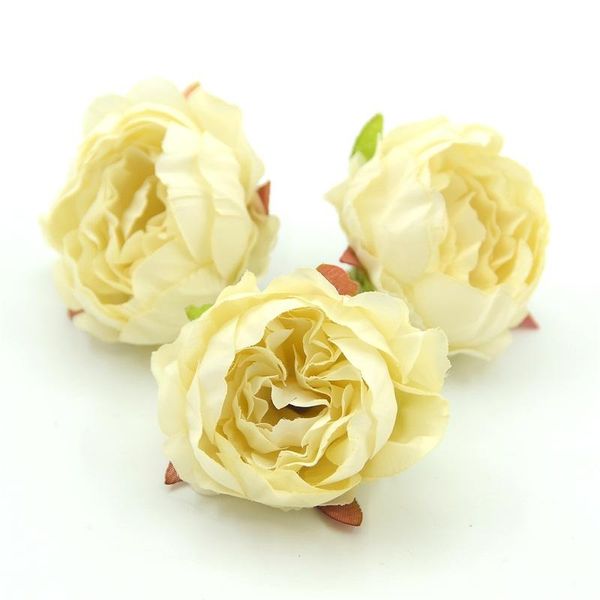 

5 5см искусственный пион цветок головы для украшения свадьбы diy декоративный венок фальшивая европейская упасть яркие шелковые цветы jllwib