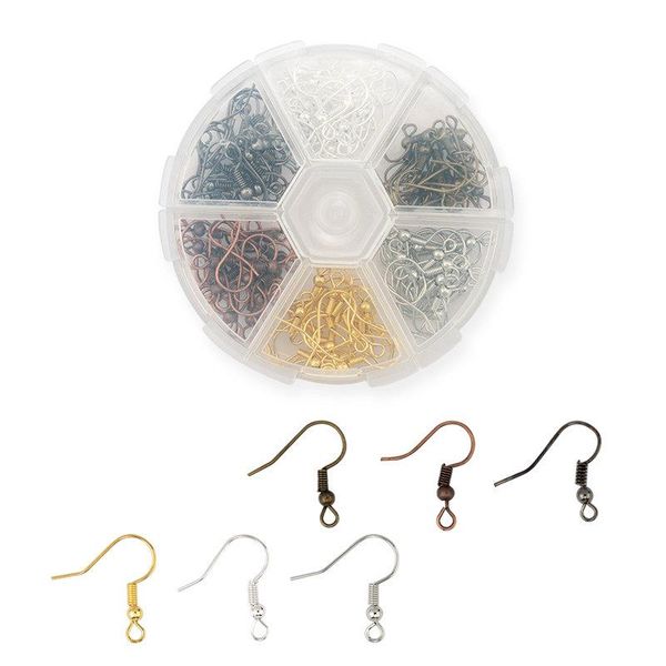 

6 colors 19mm copper ear wires hooks earring findings earrings clasps hooks fittings for earring making jewelry diy 120pcs/box wmtrii