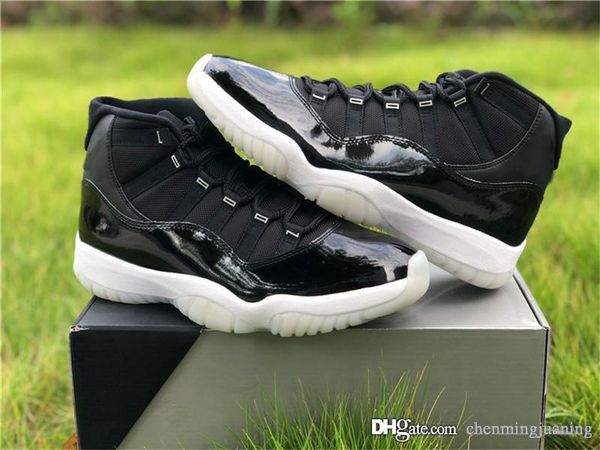 

2020 air authentic 11 25th anniversary sports shoes black white metallic silver 11s real carbon fiber retro men sneakers with box