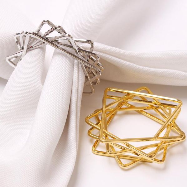 

napkin rings 10pcs star buckle polygon and tissue ring