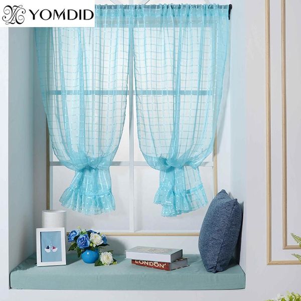 

curtain & drapes 1 pcs tulle roman curtains fresh style for kitchen living room bedroom window short screening bohemia cortinas