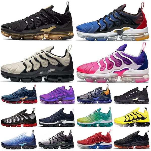 

tn plus light bone royal blue metallic gold mens running shoes pink purple hyper violet lemon lime women sports trainers sneakers 36-47