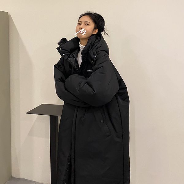 

mid-length cotton-padded jaet 2021 new coat womens winter korean sports style cotton-padded jaet parker, Black