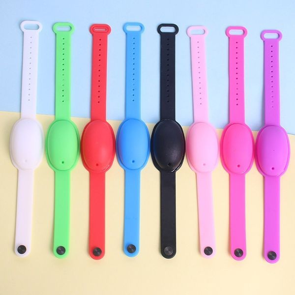 

20 ml sanitizer alcohol holder dispenser bottle and silicone wrist bracelet bangle set portable hand washing gel bottles dhc2188