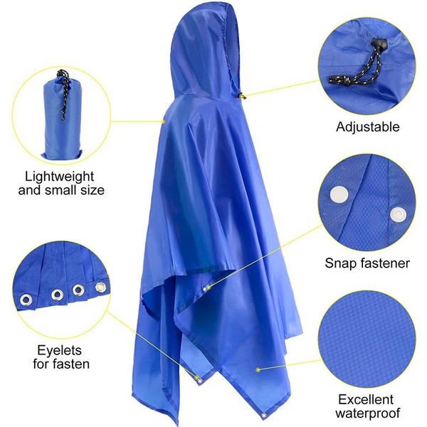 

vilead multi function man raincoat waterproof nylon poncho conjoined rain coat rain gear outdoor camping hiking rainsuit bbyxki