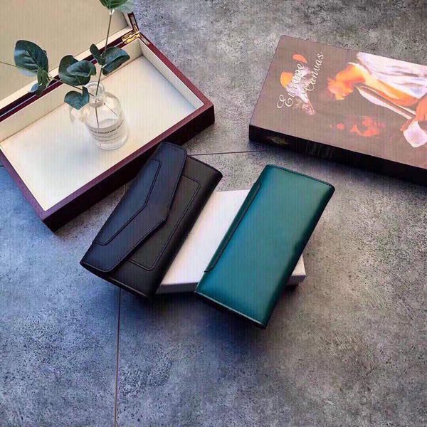 

new luxurys designer women bags long wallet lady original cowhide card holders coin purse pocket bag with box, Red;black