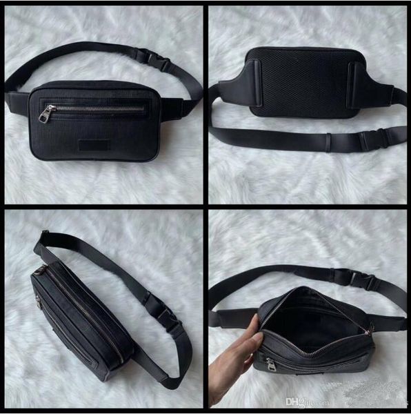 

2021 men leather bags men women leather sport runner fanny pack belly waist bum bag fitness running belt jogging pouch back grid