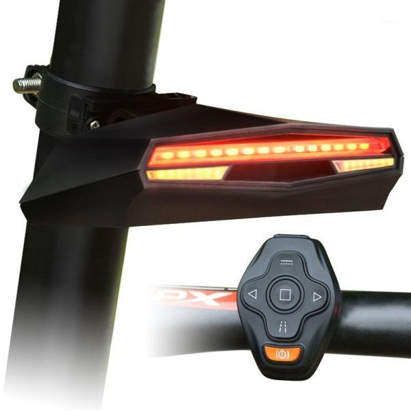 

bike lights bicycle rear led tail light wireless usb remote control turn signals laser accessories1