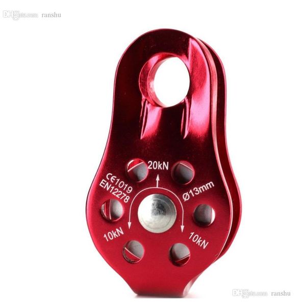 

wholesale-outdoor sports 20kn/2000kg red equipment mountain climbing rope pulley arborist tree rappelling sheaves rock climb pulley