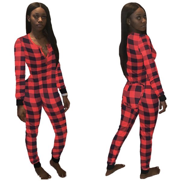 

2021 autumn women's red black plaid patchwork jumpsuit fashion v-neck siamese trousers casual sports leggings home clothing e120803, White