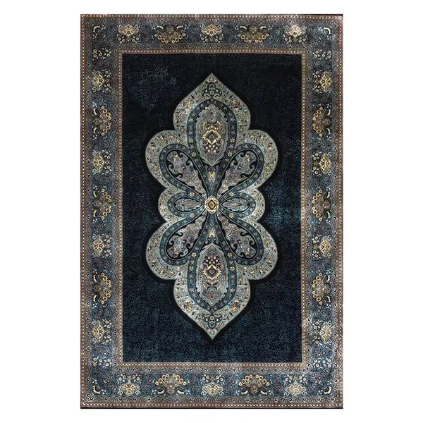 

4'x6 'blue турция шелковый ковер гостиная, роскошная спальня напольная прокладка, домашний диван дверной коврик ручной завязанный шелковый к