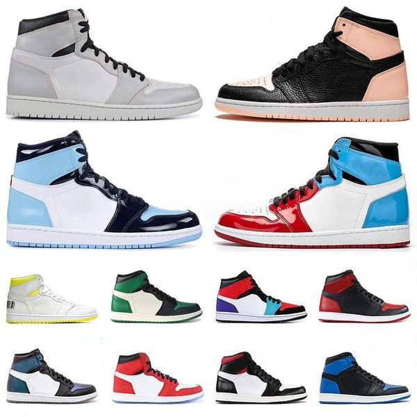 

jorda n men trainers basketball shoes 1s women jumpman 1 crimson tint pine green sneakers black toe royal brand mens designer 36-46