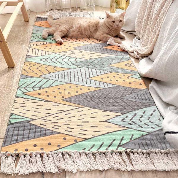 

carpets decorative mat nordic style sofa cotton carpet sun forest multi size decoration bedroom floor fresh kitchen living room1