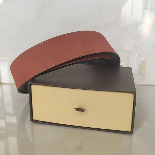 

classical luxury fashion brand belts mens and womens designers big buckle printing business strap classic business belts millionaire belt, Black;brown