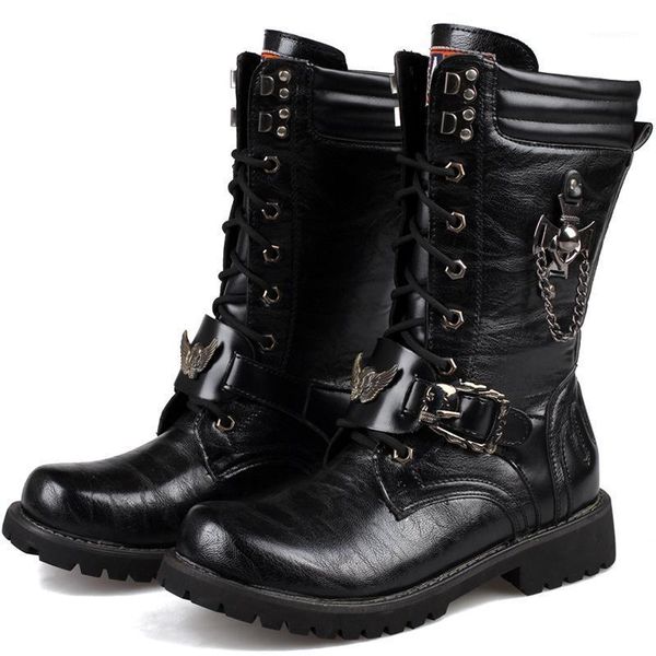 

motorcycle boots men motocross boots moto ot retro artificial leather punk martin motocicleta botas protective gears1