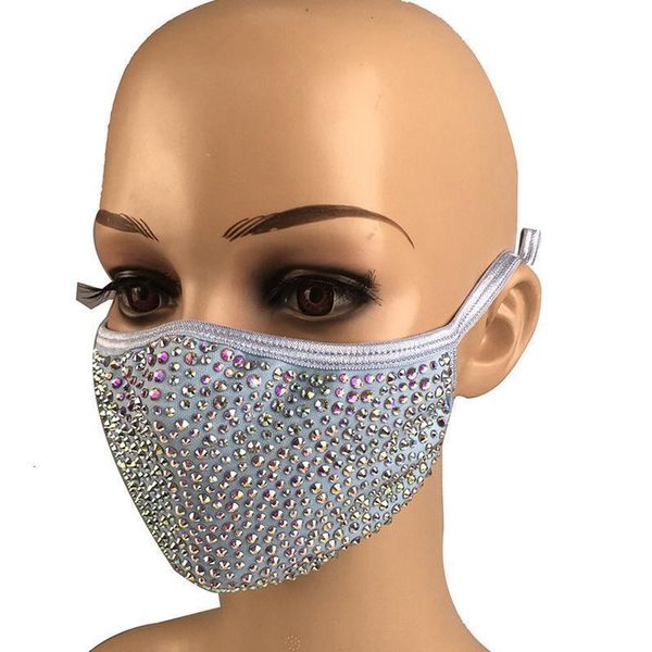 

dustproof diamond pm2.5 fashion protective mask bling mouth masks washable reusable women colorful rhinestones
