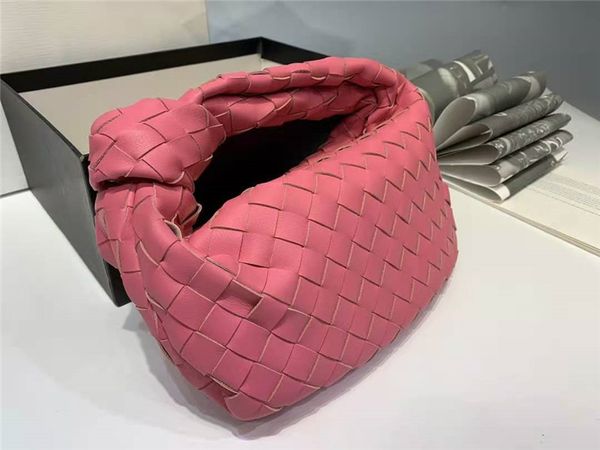 Nuovo colore rosa WeavingTotes Luxurys Designer Borse Annodare Borsa in pelle Maglieria Stampa di lettere Lady Totes Baguette Portafogli Borsa regalo