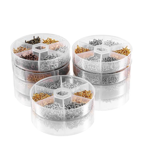 

600-900pcs mixed color small tiny mini eye pins eyepins hooks eyelets jewelry making kits diy jewelry finding supplies set wmtemb