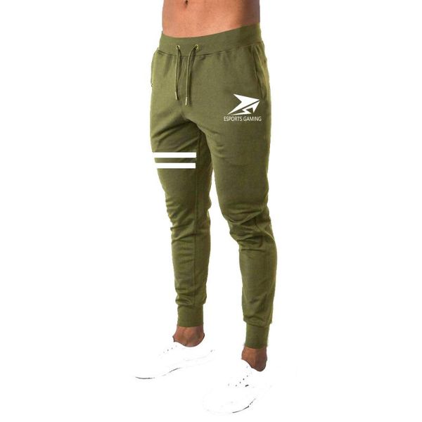 

2021 esports gaming men casual pants printed trousers gym jogging pencil tracpants bodybuilding cotton sweatpants, Black