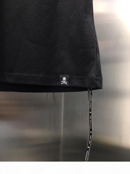 

2020ss basic design o-neck skulls printed t shirt men women mastermind world japan mmj t-shirts 100% cotton tees men, White;black