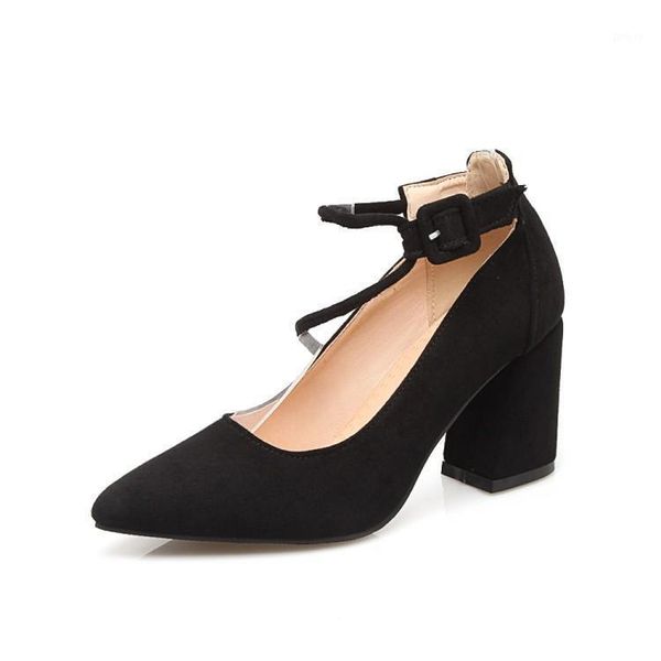 

big size pointed lace up single shoes ladies high heels women shoes woman pumps1, Black
