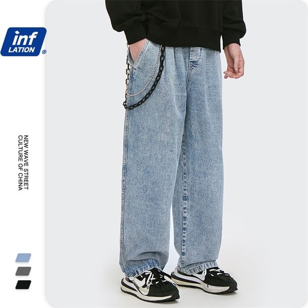 Enflasyon Siyah Kot Erkekler Yeni Stil Elastik Bel Streç Düz Denim Pantolon Erkekler Hip Hop Pantolon Pantolon Dropshipping 3229w 201111