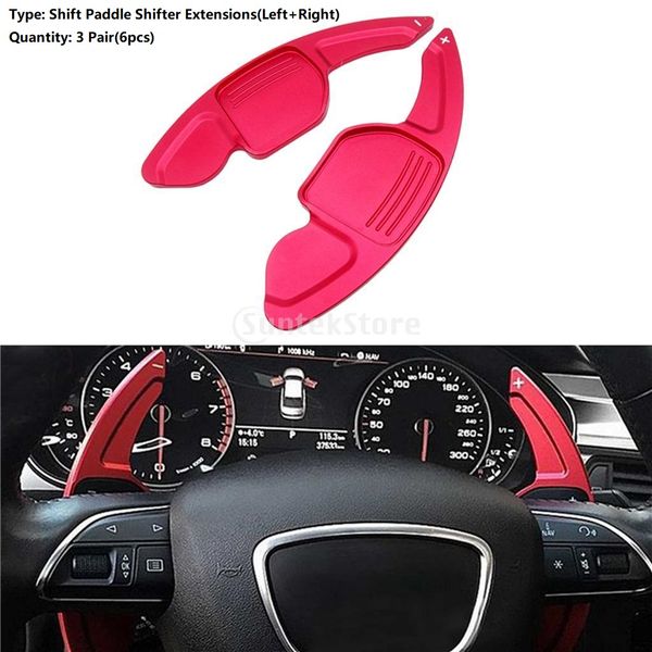 

6шт сдвиг paddle shifter extension припадки для audi a3 a4l a5 a6 a7 a8 s5 q5