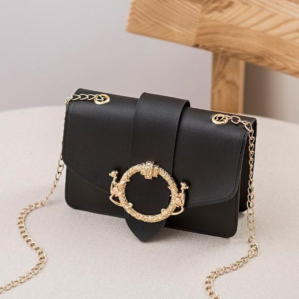 

female woman crossbody bags novelty small zipper shoulder bags designer chain flap bag fashion girls pu leather plain handbag